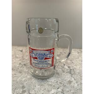 New Budweiser Giant Beer Mug Glass with Logo JL